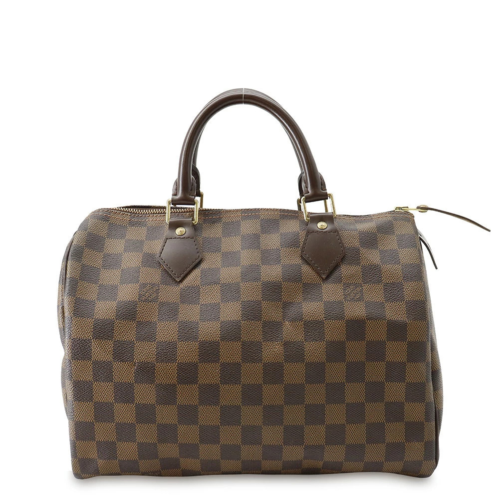 Louis Vuitton Damier Ebene Brown Speedy Handbag Boston Bag